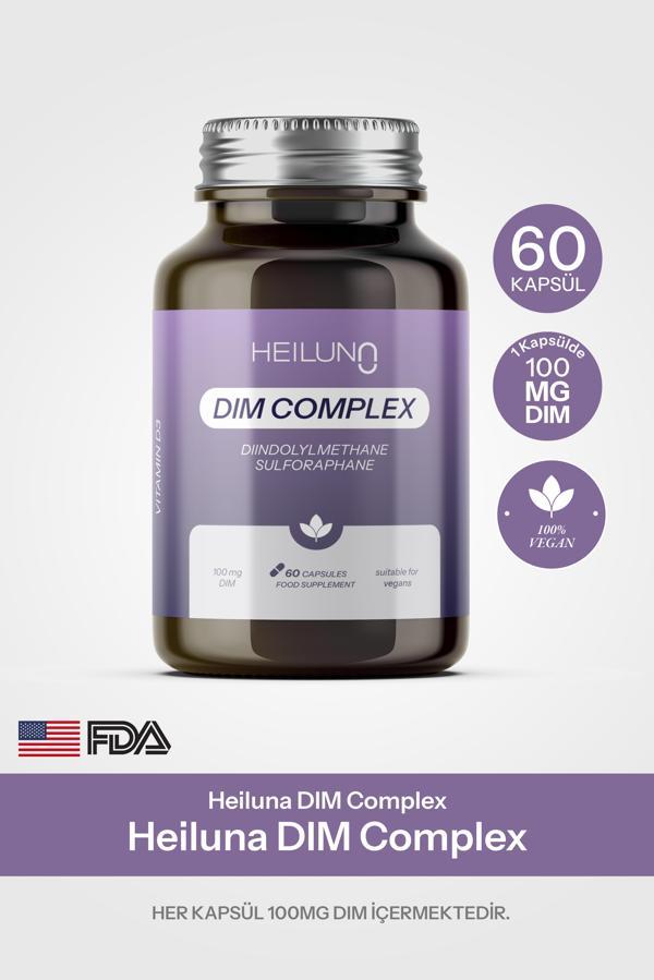 Dim Complex 60 Kapsül – DIM 100 mg, D3, Soya & Kırmızı Yonca Ekstresi ile Hormon ve Östrojen Dengesi - Image 1