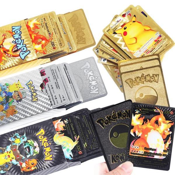 Pokemon Vmax Gold Black Silver Card TCG DX GX Süper 3lü Set Esnek Pokemon Kartı 150 Adet İngilizce - Image 1