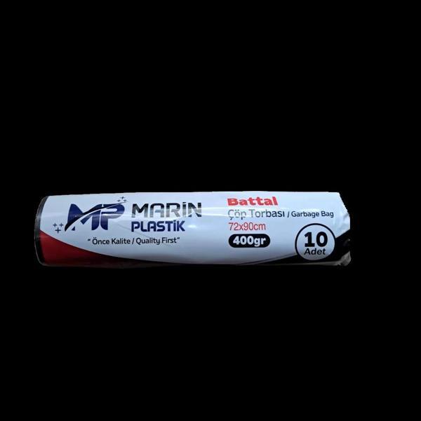 Marin Plastik 72x90 Endüstriyel Battal Çöp Torbası - 10 Rulo - Image 1