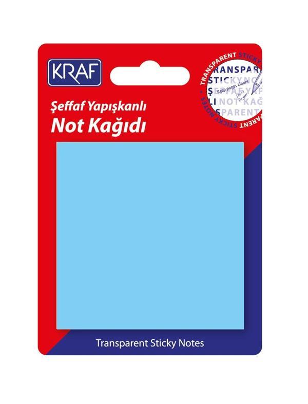 Supertrend Şeffaf Post-it Yapışkanlı Not Kağıdı 76x76 mm. 50 yaprak ŞEFFAF MAVİ - Image 1