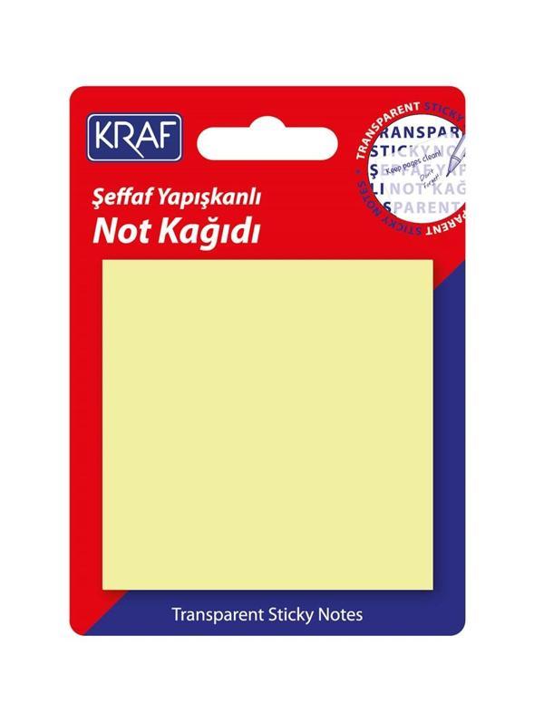 Supertrend Şeffaf Post-it Yapışkanlı Not Kağıdı 76x76 mm. 50 yaprak ŞEFFAF SARI - Image 1