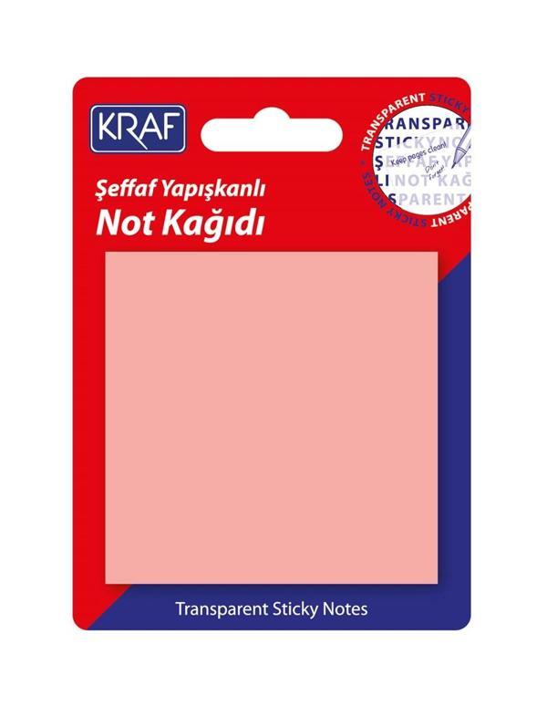 Supertrend Şeffaf Post-it Yapışkanlı Not Kağıdı 76x76 mm. 50 yaprak ŞEFFAF PEMBE - Image 1