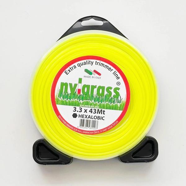 Nylgrass 6 Köşe 3,3 mm 43 mt Motorlu Tırpan Misinası - Image 1