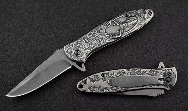 Columiba Company FX-2410-A  Geyik Desenli Kamp Çakısı - Image 1