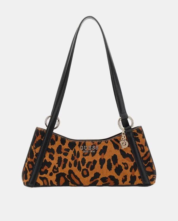 Guess Domitilla Kadın Çok Renkli Deri Omuz Çantası HWLO7529180-LEO - Image 1