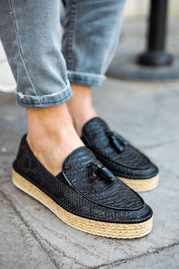 CH119 - CBT Tassels Erkek Ayakkabı SIYAH - Image 1