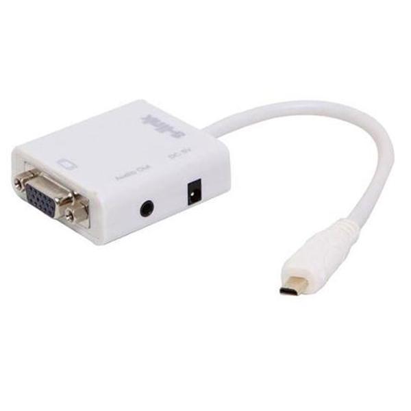 S-LINK SL-MUV13 Micro Usb To Vga+Audio Çevirici - Image 1