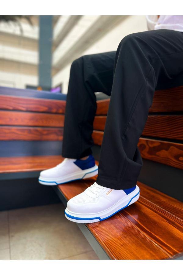 CH075 - CBT Signature Erkek Ayakkabı BEYAZ / SAX MAVI - Image 1