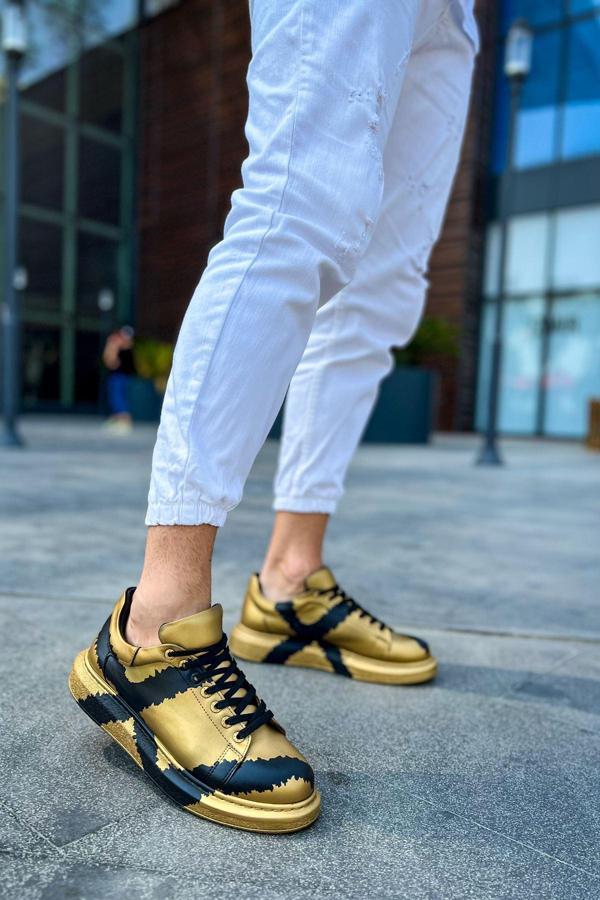 CH254 - CST Pittura Erkek Ayakkabı 549 GOLD SIYAH X - Image 1