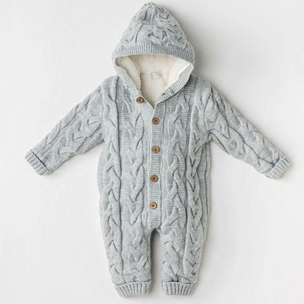 Andywawa AC24336 Knitwear Triko Bebe Kozmonot Grey Melange - Image 1