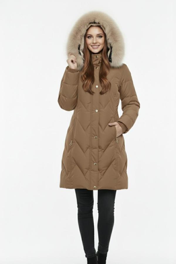 Kadın Spor Kapüşonlu İçi Peluş Mont  M5308 BGL-ST04893 - Image 1