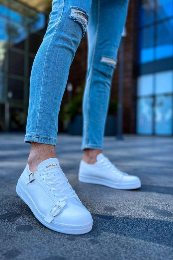 CH191 - CBT Side Buckle Erkek Ayakkabı BEYAZ - Image 1