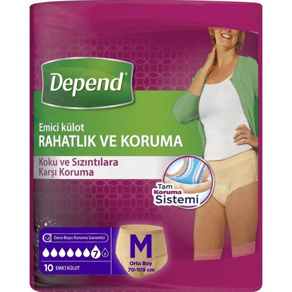 Depend Emici Külot Orta Boy Kadın 10 Adet - Image 1