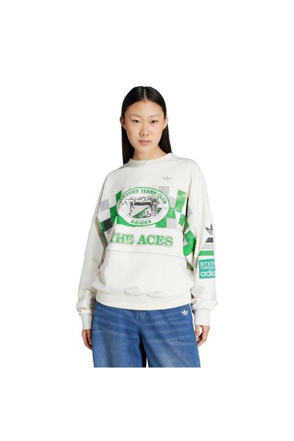 Adidas Kadın Beyaz Sweatshirt Court Crew Jw0149 - Image 1