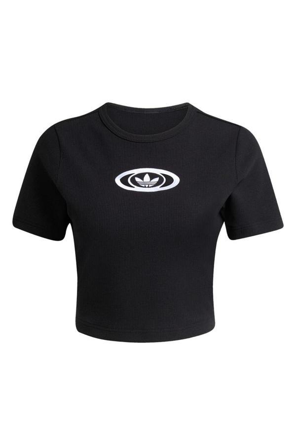 Adidas Kadın Siyah T-Shirt Cut Out Rıb Tee Kc8804 - Image 1