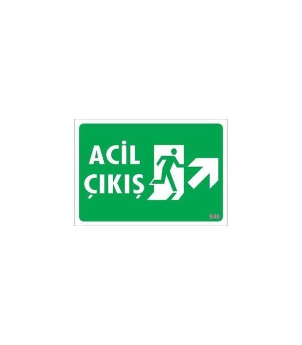 Acil Çıkış Uyarı Levhası 17,5x25 KOD: 946 - Image 1