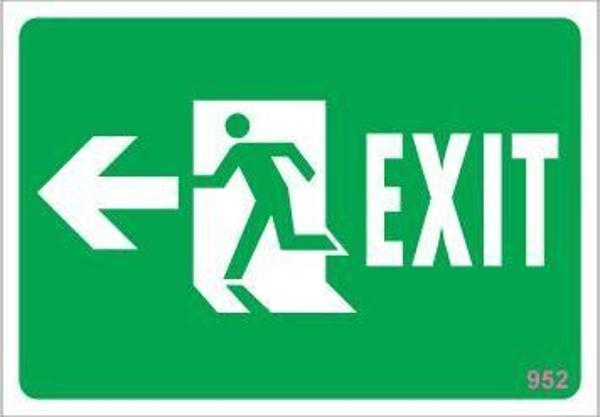 Acil Çıkış Uyarı Levhası 17,5x25 KOD:952 - Image 1