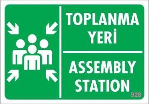 Toplanma Yeri Uyarı Levhası 17,5x25 KOD:928 - Image 1