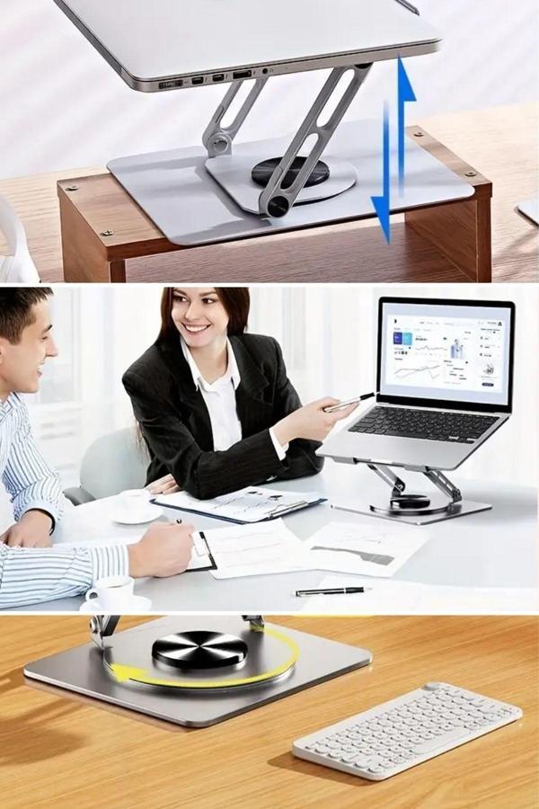 BUFFER® 360 Derece Dönebilen Hava Aldıran Laptop Standı - Image 1