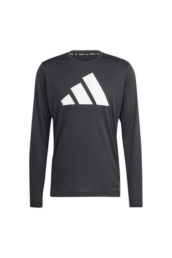 Adidas Erkek Siyah Sweatshirt Run It Ls Il7231 - Image 1