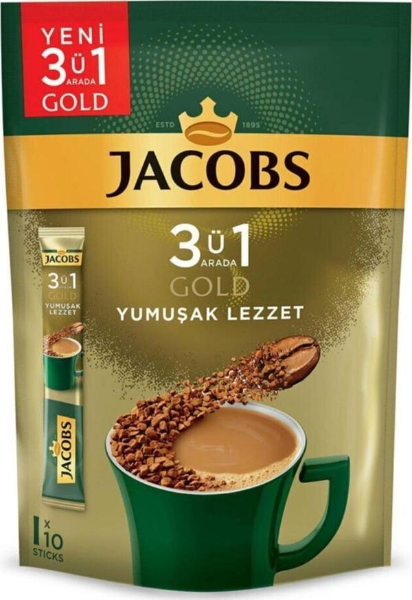 Jacobs 3 Ü 1 Arada Gold Yumşak Lezzet 10 Adet - Image 1