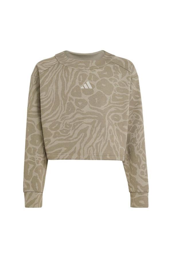 adidas  Çocuk Yeşil  Sweatshirt JG FI AOP TOP JW7543 - Image 1