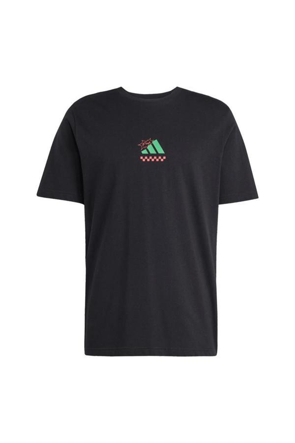 Adidas Erkek Siyah T-Shirt M L Pızza Tee Jm0347 - Image 1