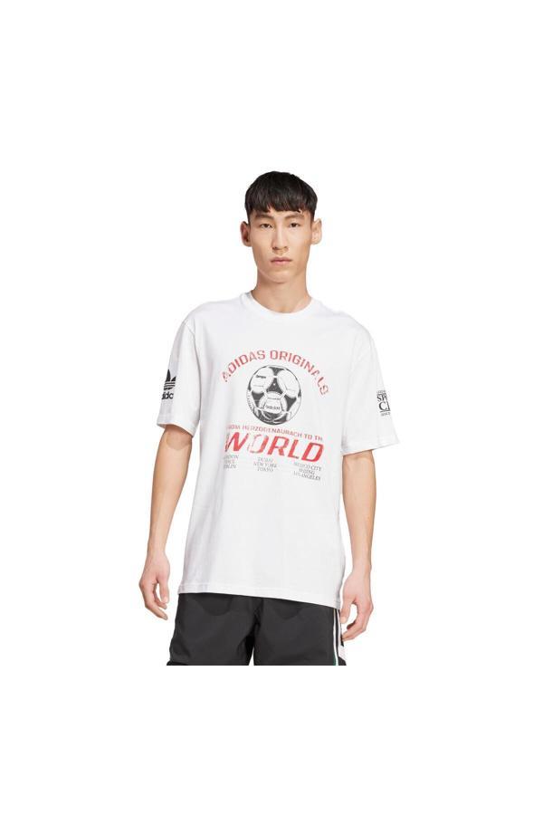 Adidas Jx3065-E 90S Football Graphic Tee Erkek T-Shirt Beyaz - Image 1