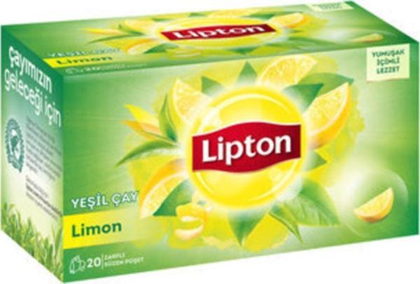Lipton Limonlu Yeşil Çay Bardak Poşet 20'Li - Image 1