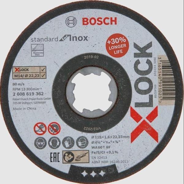 Bosch Xlock İnox Kesici 115X1X22,23 mm - Image 1
