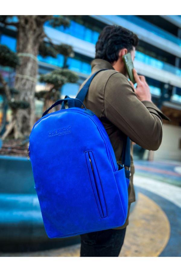 CNT104 - Cilt Erkek Sırt Çantası MAVI - Image 1