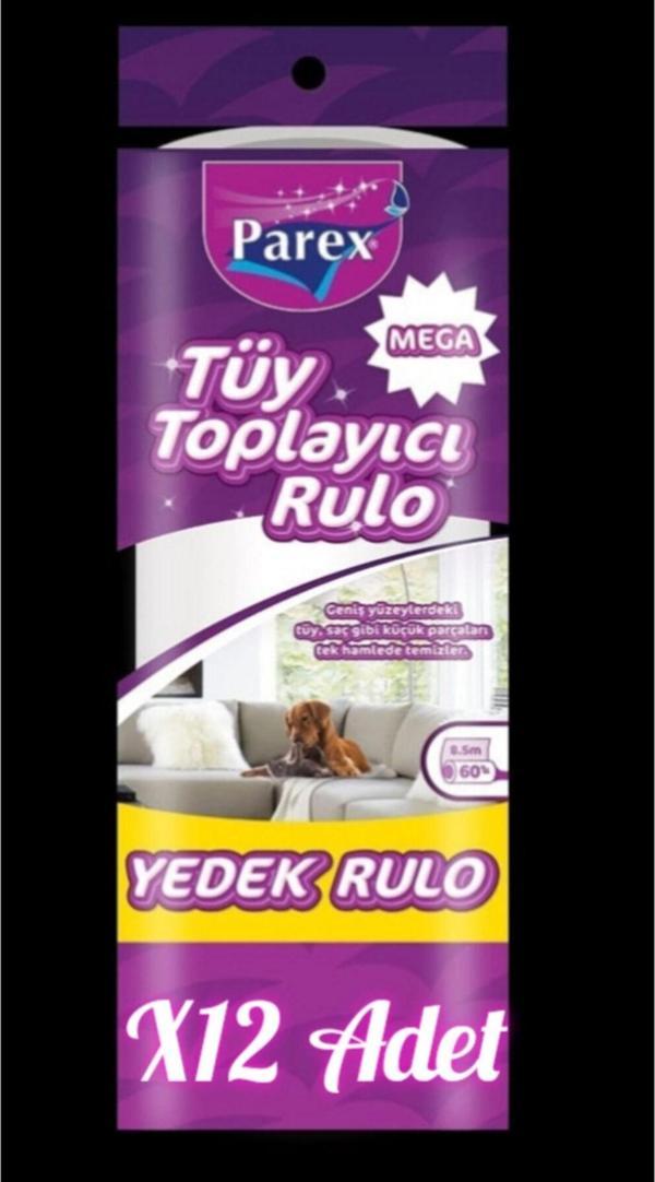 Parex 12 Adet Mega Tüy Toplayıcı Yedek Rulo 60'lı - Image 1