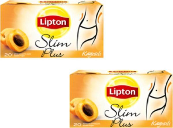 Lipton Slim Plus Kayısılı 20'li 2 Paket - Image 1