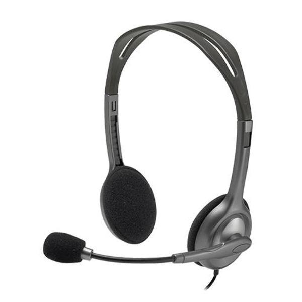 Logitech H111 981-000593 Stereo Mikrofonlu Headset Gri - Image 1