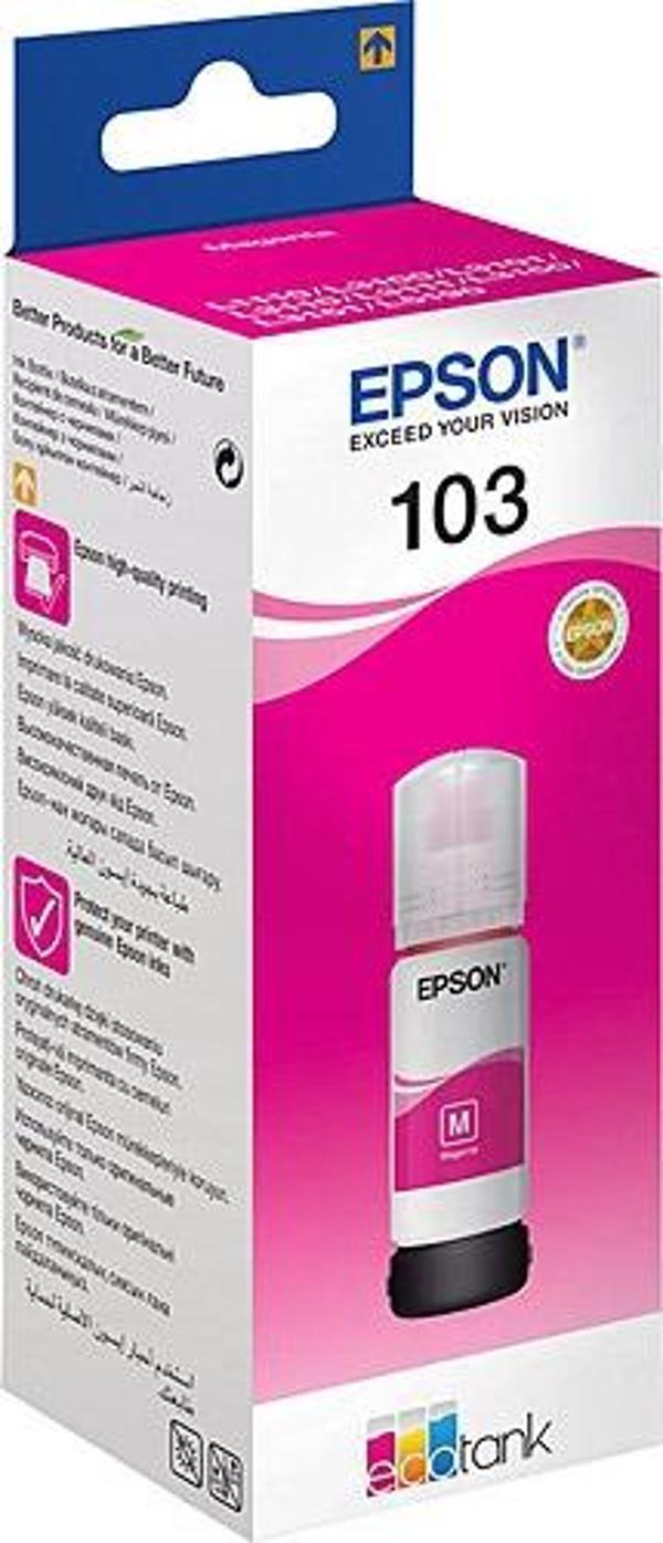 EPSON T00S34A 103 Magenta Kırmızı Şişe Mürekkep - Image 1