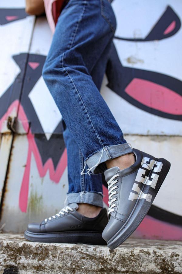 CH254 - CBT Pittura Erkek Ayakkabı 402 YS GRI / KOYU GRI - Image 1