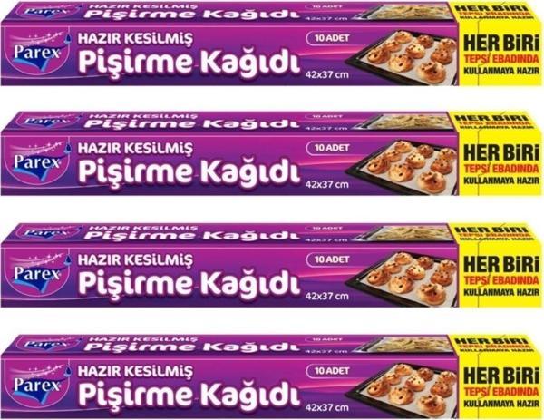 Parex 4 Adet Hazır Kesilmiş Pişirme Kağıdı - Image 1