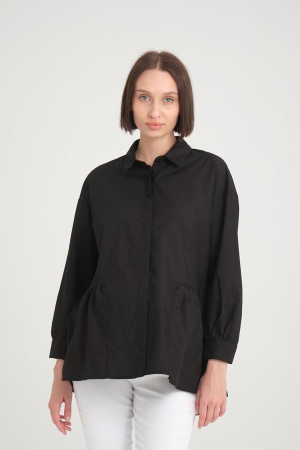 IŞŞIL B112-Kapalı Düğme Pamuk Spor Hamile Gömlek-Tunik - Image 1