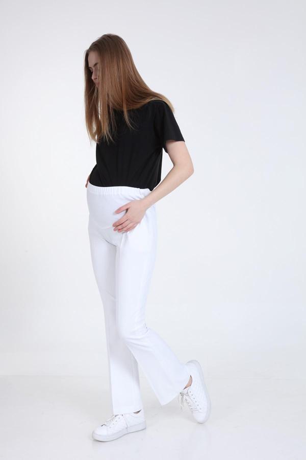 IŞŞIL 4348-İspanyol Paça Kumaş Hamile Pantolon - Image 1