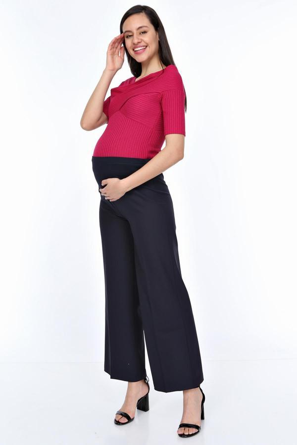 IŞŞIL 4262-Hamile Basenden Bol Paça Kumaş Pantolon - Image 1