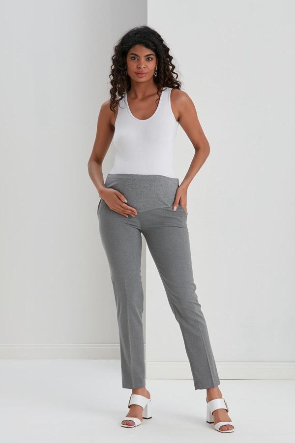 IŞŞIL 4349-Hamile Giyim Boru Paça Klasik Kumaş Pantolon - Image 1