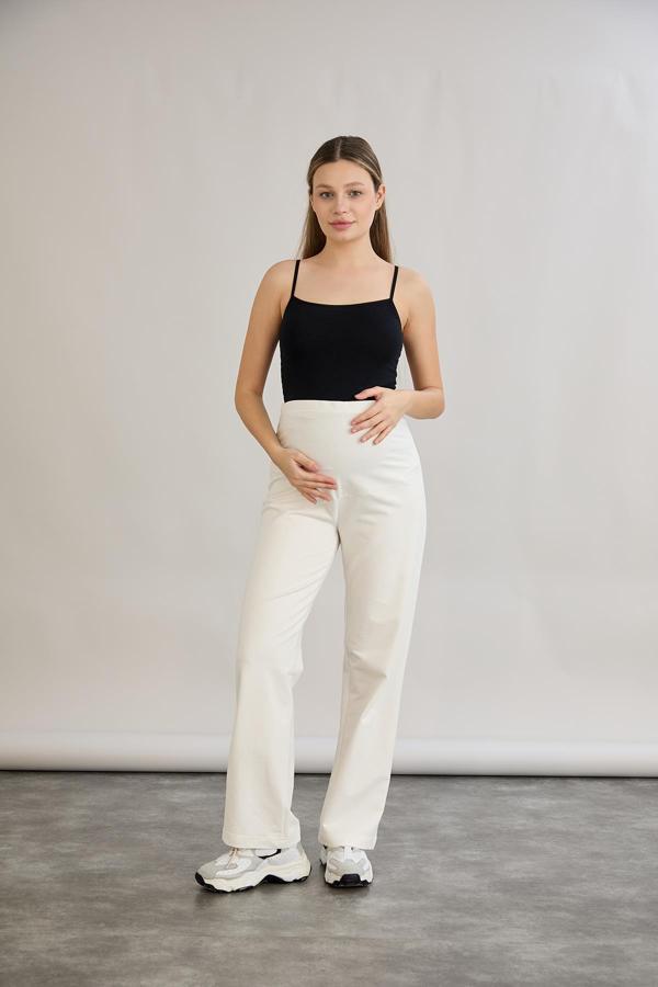 IŞŞIL 4555-İki İplik Lycra Penye Hamile Boru Paça Pantolon - Image 1