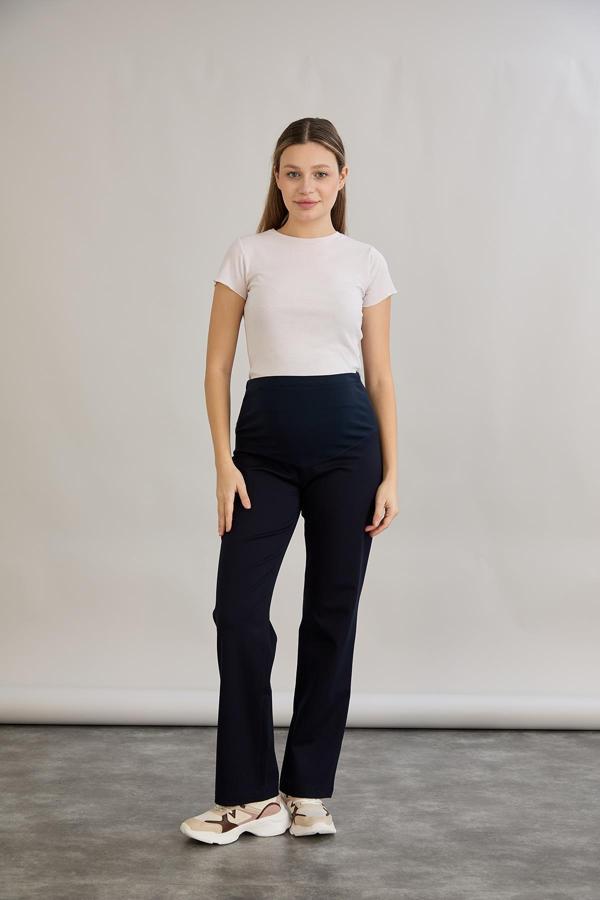 IŞŞIL 4554-Lüks Kışlık Boru Paça Hamile Giyim Kumaş Pantolon - Image 1