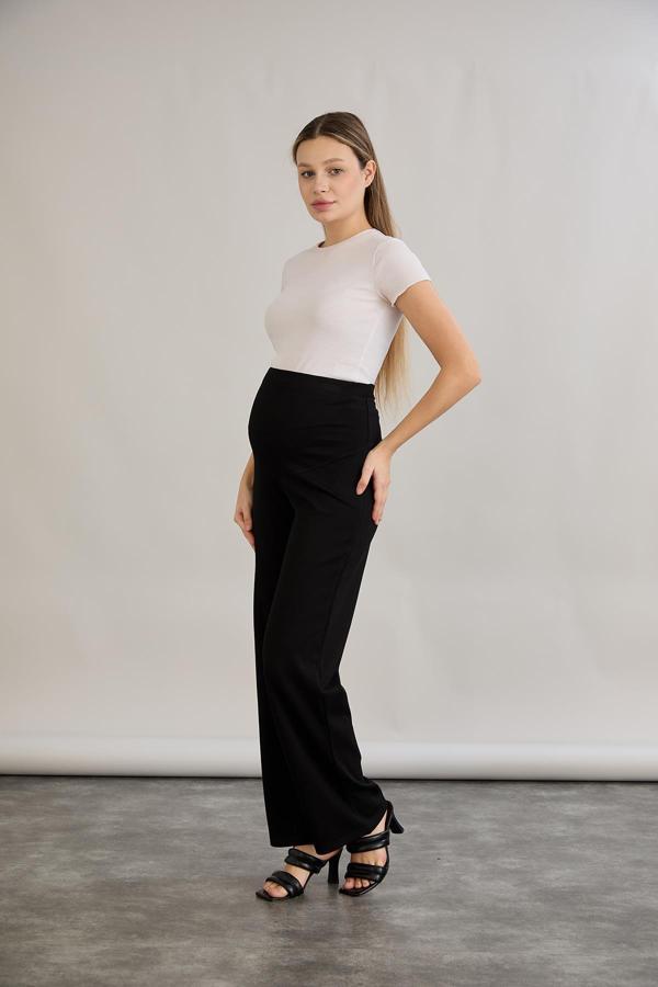 IŞŞIL 5060-Çelik Örme Esnek Bol Paça Hamile Penye Pantolon - Image 1