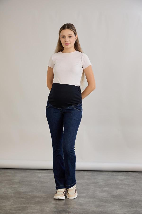 IŞŞIL 4558-Hamile Esnek Karın Bantlı İspanyol Paça Kot Pantolon - Image 1