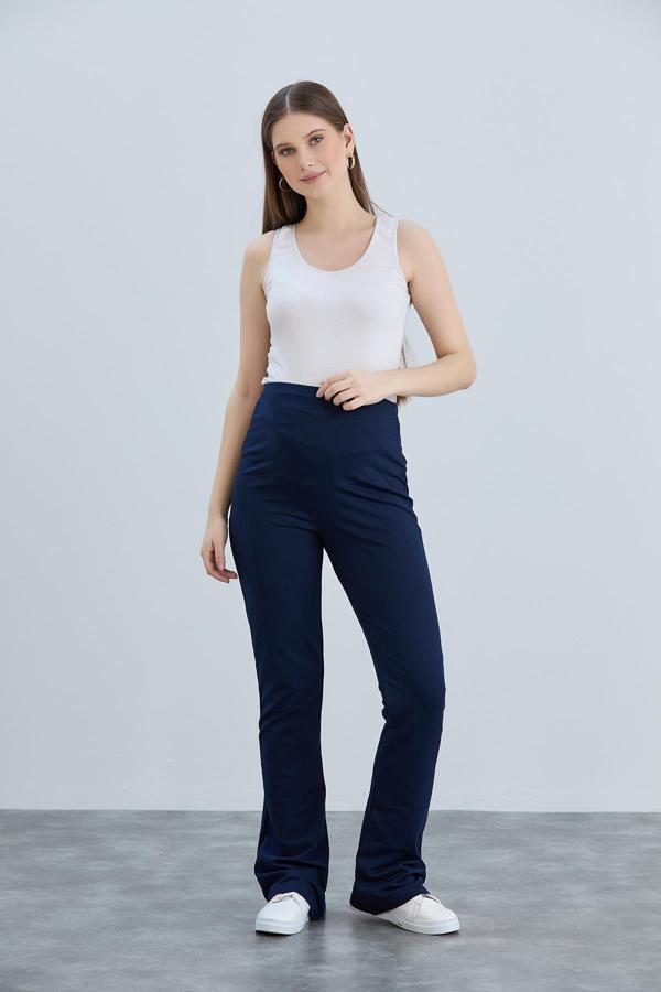 IŞŞIL 4511-İspanyol Paça Hamile İki İplik Esnek Penye Pantolon - Image 1