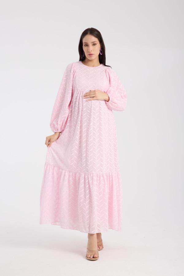 IŞŞIL 34548-Hamile Giyim OverSize Dantel Hamile Elbise - Image 1