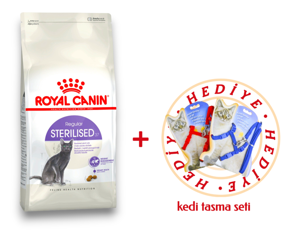 Royal Canin Sterilised 37 Kısır Kedi Kuru Maması (Kedi Tasma Seti Hediyeli) - Image 1
