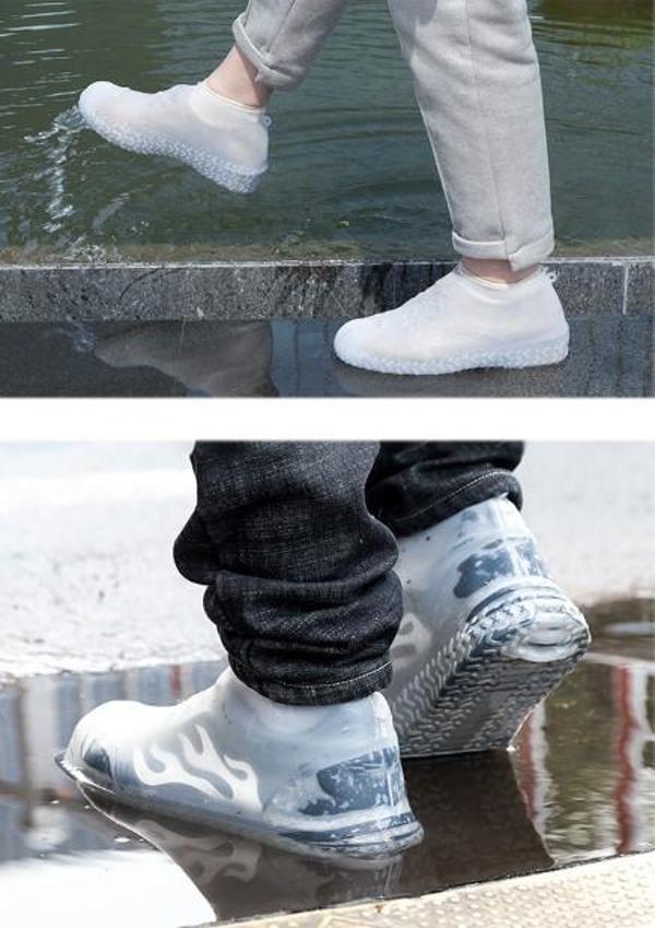 Silikon Ayakkabı Kılıfı Kaymaz Su Kir Geçirmez  M Beden Beyaz (4490) - Image 1