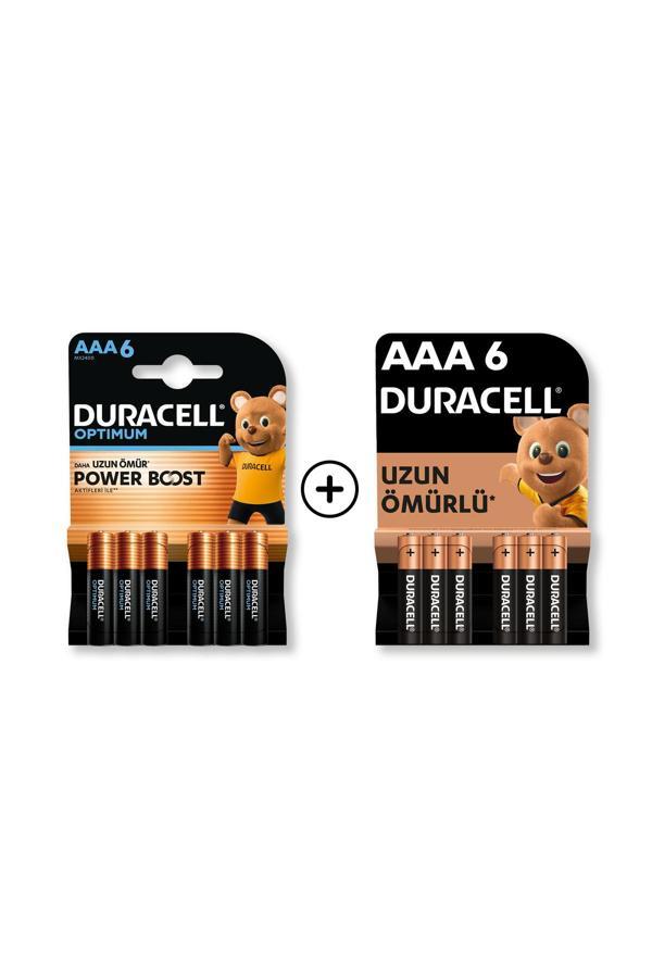 Duracell Optimum AAA Alkalin Kalem Pil 6’lı Paket + AAA Alkalin Kalem Pil, 6'lı Paket - Image 1